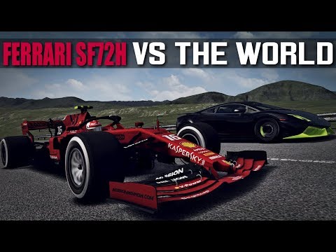2019 FERRARI F1 VS THE WORLD (7777HP GALLARDO, TESLA ROADSTER 2020, REGERA) | ASSETTO CORSA