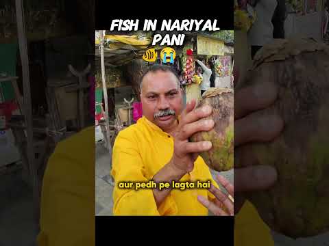 Goldfish 🐟prank in coconut water 🤪 #comedy #funny #explorepage