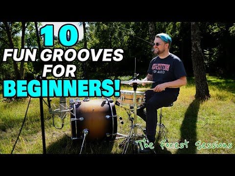 10 Fun Grooves For Beginner Drummers! | OUTDOOR DRUM LESSON - That Swedish Drummer