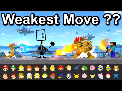 Every Character's WEAKEST Move !! - Super Smash Bros. Ultimate