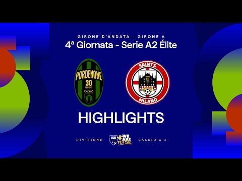 Pordenone-Saints Milano 2-2 | Goals and highlights | Matchday 4 | Serie A2 Elite 2025/2026 - Group A