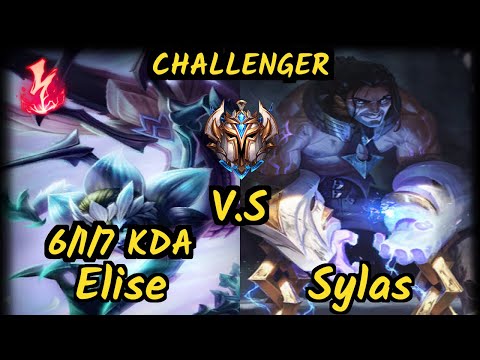 Clid (ELISE) vs SYLAS - 6/1/7 KDA JUNGLE CHALLENGER GAMEPLAY - KR