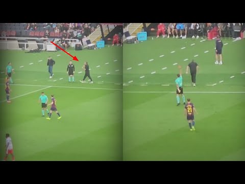 Hansi Flick sent off after furious protest vs Girona | Red Card Sparks Pre-Clasico Controversy