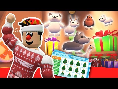THE NEW CHRISTMAS ADOPT ME UPDATE! I GOT ALL THE NEW PETS, TOYS AND SLEDS?