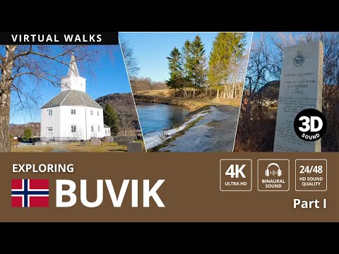 A stroll Around Buvik. A village in Skaun Municipality in Trøndelag county, Norway. 3D SOUND 🎧
