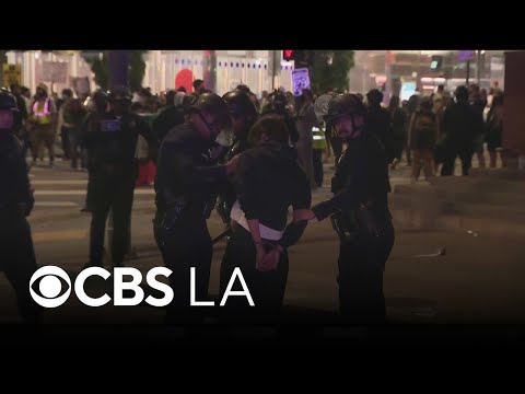 LAPD arrests protesters after peaceful demonstrations devolve outside federal building