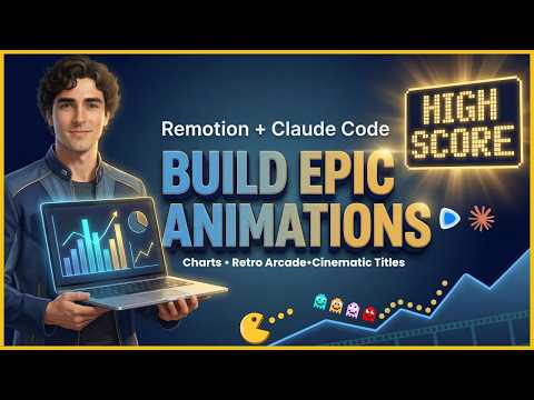 Remotion + Claude Code: Build Animated Charts, Retro Arcade Effects & Cinematic Title Sequences