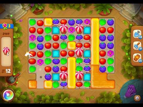 GardenScapes Level 2989 no boosters (18 moves)