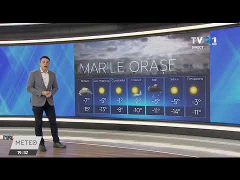 Rubrica Meteo TVR1 - 12 februarie, ora 20:00