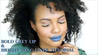 Grey Lip + Bold Liner Tutorial | NYX Liquid Suede