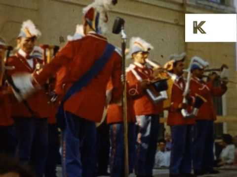 1950s 1960s Italy, Diano Marina, Marching Band, Unseen Colour Home Movies