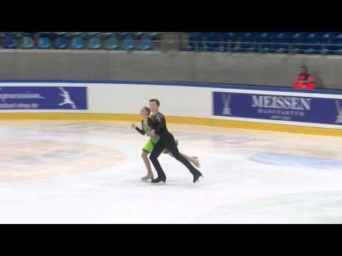 ISU 2014 Jr Grand Prix Dresden Short Dance Eugenia TKACHENKA / Yuri HULITSKI BLR