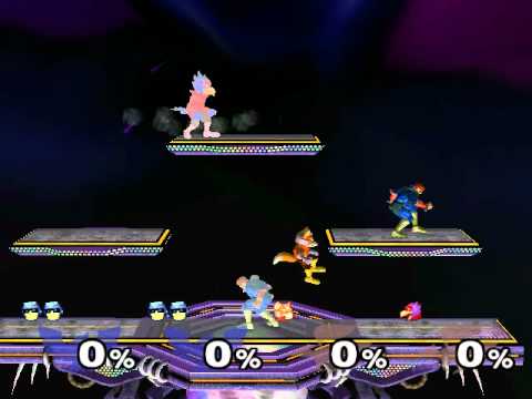 SSBM Team Match ~ TAS Team Falcon vs. CPU Team Starfox (TAS)