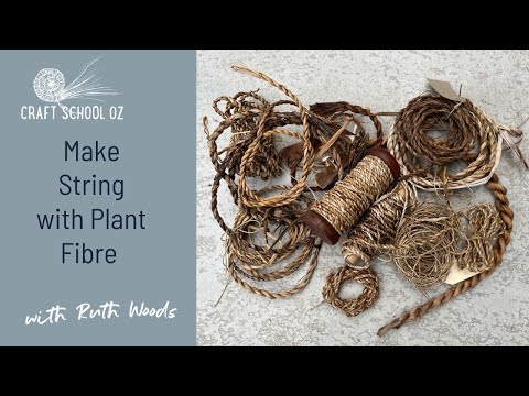 making string with plant fibre