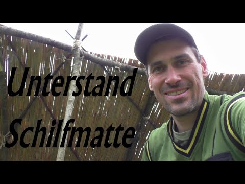 Unterstand aus einer Schilfmatte DIY