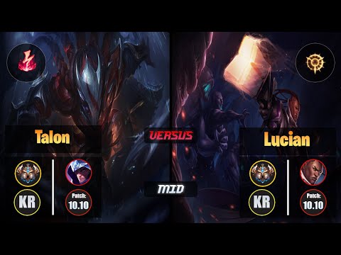 Challenger TALON [Electrocute] (Mid) VS  LUCIAN - Challenger KR Patch 10.10