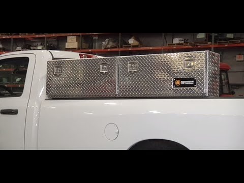 Northern Tool + Equipment Locking Aluminum Top-Mount Truck Box - 72in. x 12in. x 16in. Size, 2-Doors