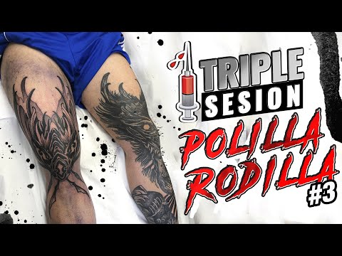 Me TATÚO una POLILLA GIGANTE en la RODILLA 💉 ¿Dolor? 🥵