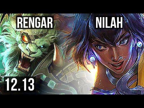 RENGAR vs NILAH (TOP) | 700+ games, 3/1/3 | KR Master | 12.13