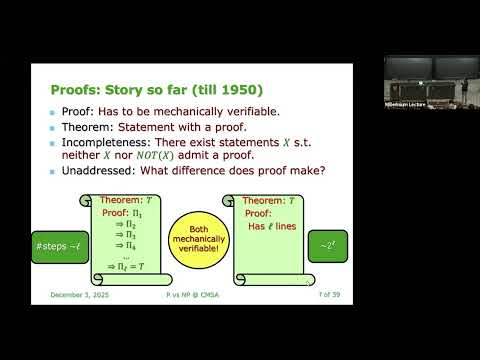 Madhu Sudan | The P vs. NP problem: An Existential Question for Mathematics