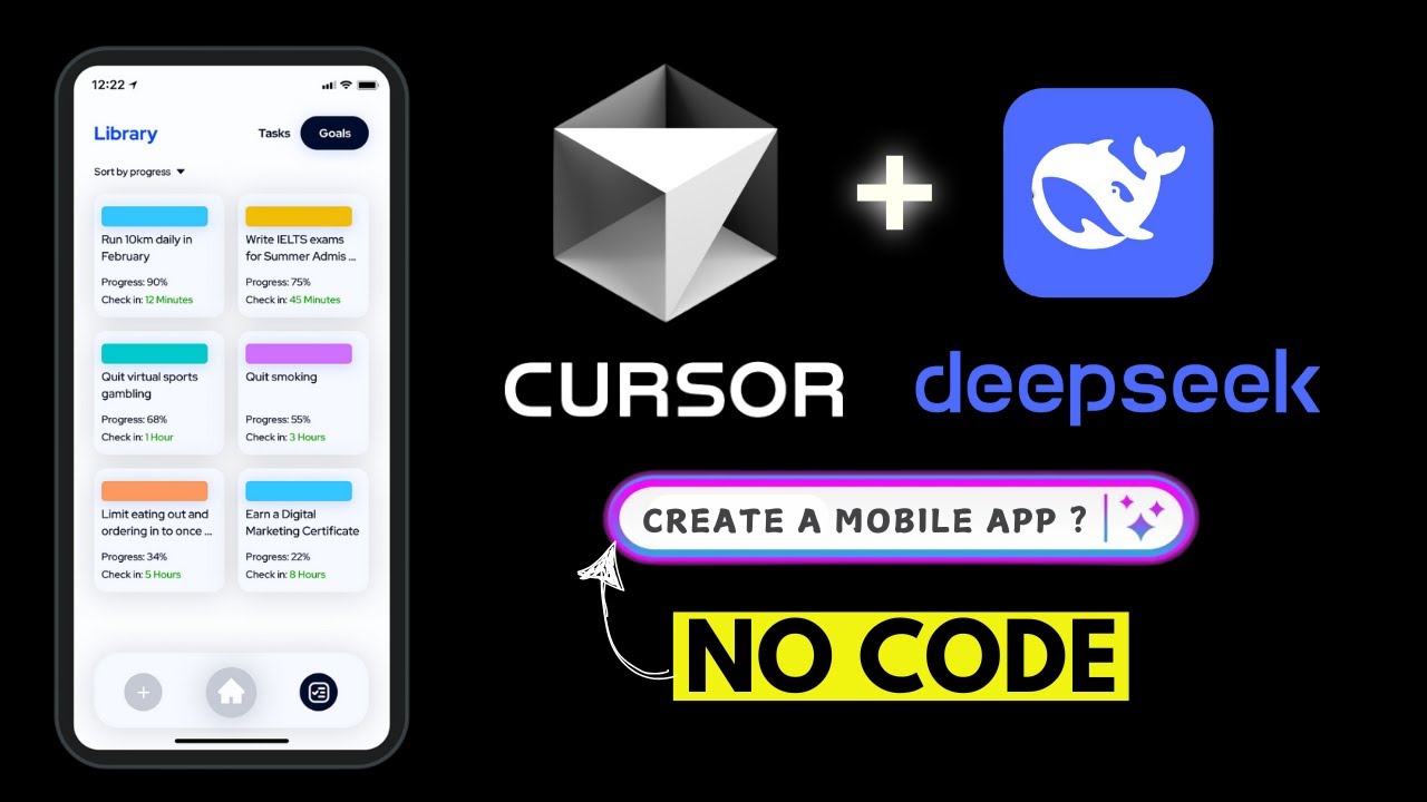 How To Build a Mobile App with Cursor AI & DeepSeek (No Code Needed)
