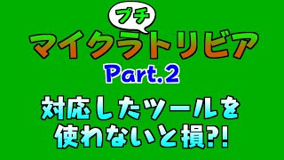 マイクラは対応ツールを使わないと損？！ マイクラプチトリビア Part.2