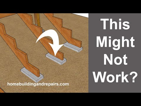 Future Stair Building Problems From Using Small Structural Support Footings - Construction Education