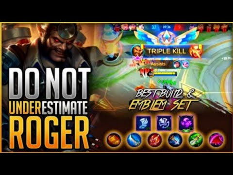 ROGER TUTORIAL 2023 | ROGER BEST BUILD & EMBLEM + SETTINGS | MLBB