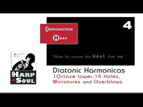 4 Diatonic Harmonicas : 1 Octave lower, 14 holes, Miniatures and Overblows