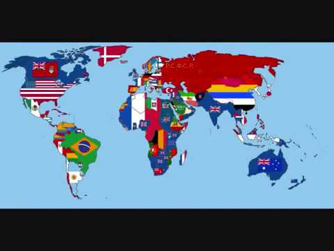 Timeline of National Flags - The whole world