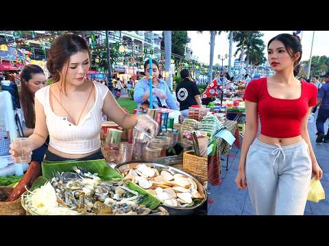 Best Walking Tour in Cambodian Street Food 2026 - Sunday Walk at Phnom Penh Riverside Food Market