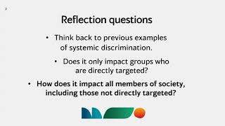 Introduction to systemic discrimination: Module 3