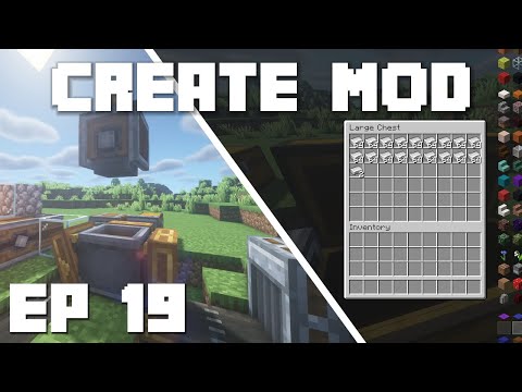 Minecraft Create Mod Tutorial - Infinite Iron Farm! Ep 19
