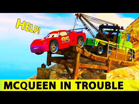 Lightning McQueen and Tow! Spiderman Cartoon Cars for Kids & Nursery Rhymes for Children Video