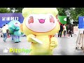 The Hangzhou Asian Games Mascots Joined Residents By The Beijing Hangzhou Canal