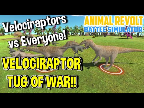 NEW DINOSAUR! Velociraptors vs Every Unit 6 vs 6! Just Battle Series-Animal Revolt Battle Simulator