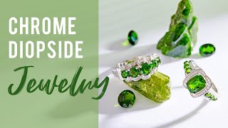 Green Chrome Diopside Rhodium Over Sterling Silver Ring. 2.94ctw Related Video Thumbnail