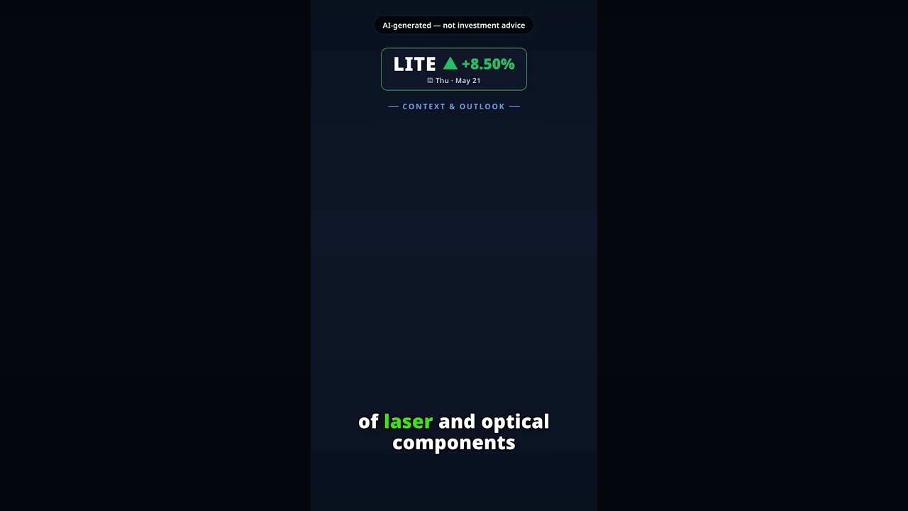 Why Is Lumentum Stock Leaping Today? LITE +8.50% (May 21) — AI Infrastructure Demand