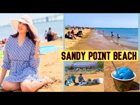 SANDY POINT BEACH MARYLAND USA | Our bengali life in America | Beach vlog