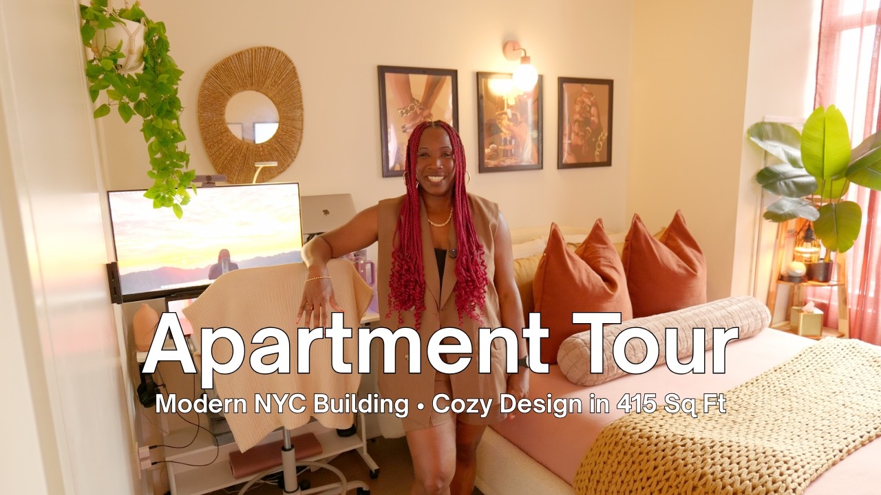 How She Made a Tiny 415 Sq Ft NYC Studio Apartment Feel Cozy – FULL TOUR