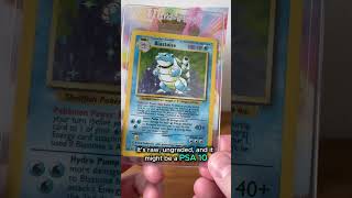 Found a Hidden Blastoise Card! Grade It or Forget It?  #pokemon  #shorts  #cards