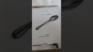 3D spoon on table , can u pick it  ...#shorts #3d #art