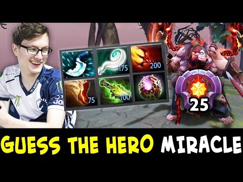 Guess the hero — MIRACLE vs 25 LEVEL Pudge spammer