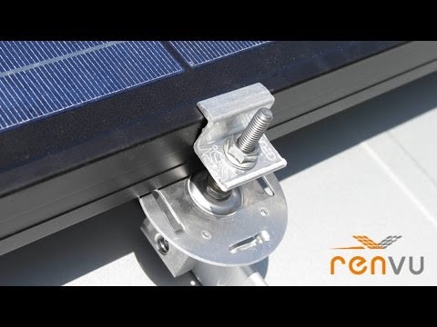 How to install the solar panel mid clamps