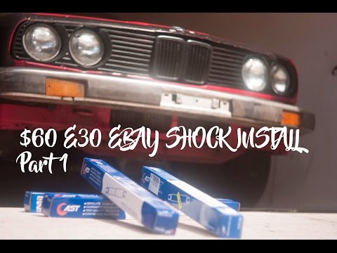 CHEAP $60 BMW E30 SHOCK INSTALL (Part 1)