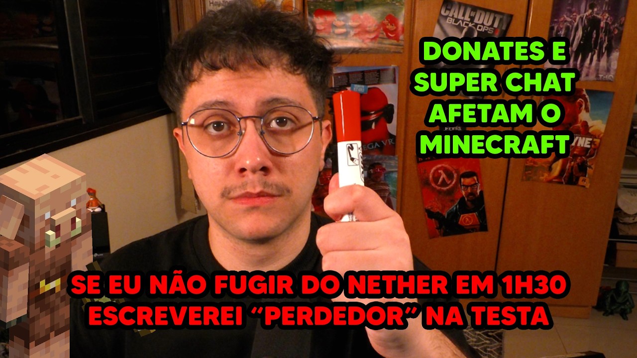 1h30 pra fugir do nether enquanto me atrapalham kk virei mercenario
