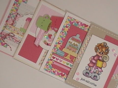 Unboxing + 4 Cards / SFL Flavor of the Month Card Kit / JAN 2018 / Coffee, craft, Repeat