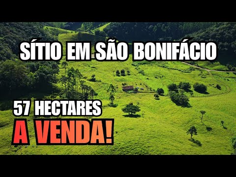 LINDO SÍTIO COM 57 HECTARES NO CORAÇÃO DE SÃO BONIFÁCIO - SC| PASTAGEM | RICO EM ÁGUA!R$2.3 MILHÕES