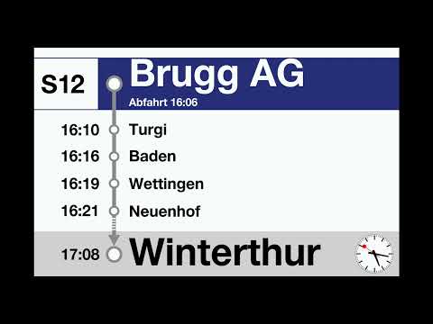 ZVV Ansagen, S12 (Brugg AG-Winterthur)