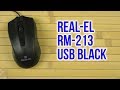 REAL-EL RM-213, USB, black - видео